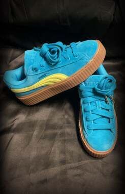 PUMA x Fenty Rihanna Creeper Phatty 'Speed Blue' Suede Platform Sneakers